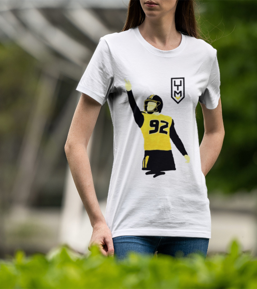 Harrison Mevis 92 Los Angeles Rams The Thiccer Kicker Football Player Quarterback Iconic Celebratory Pose T-Shirt