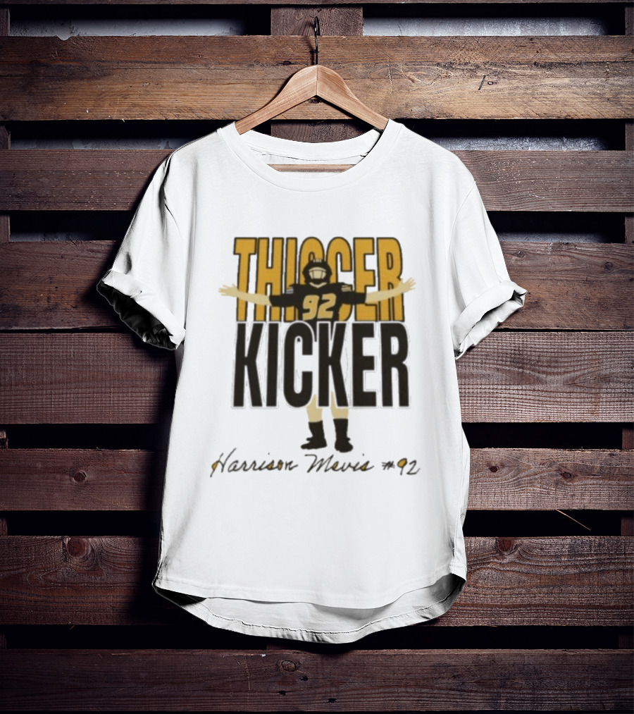 Harrison Mevis 92 Thiccer Kicker Football Player T-Shirt