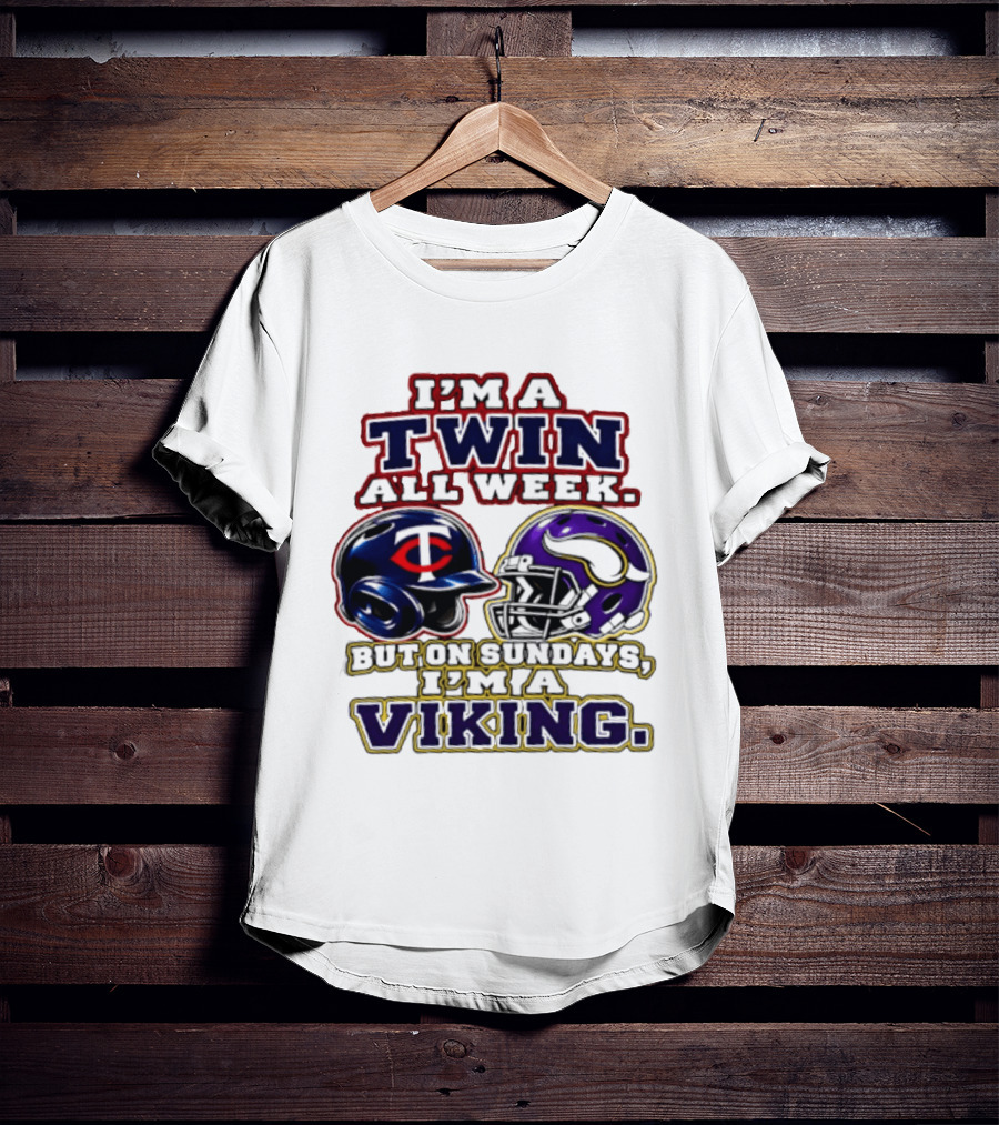 I'm A Twin All Week But On Sundays I'm A Viking T-Shirt