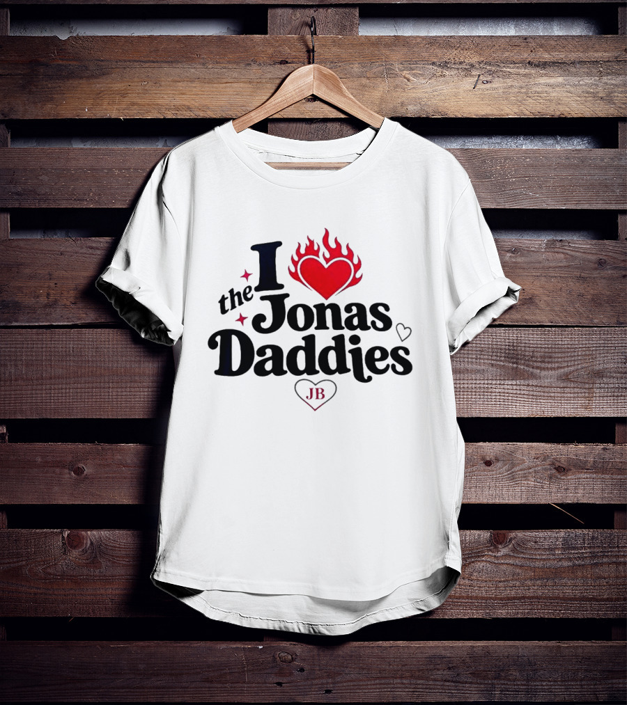 I Love The Jonas Daddies JB Heart Flame T-Shirt