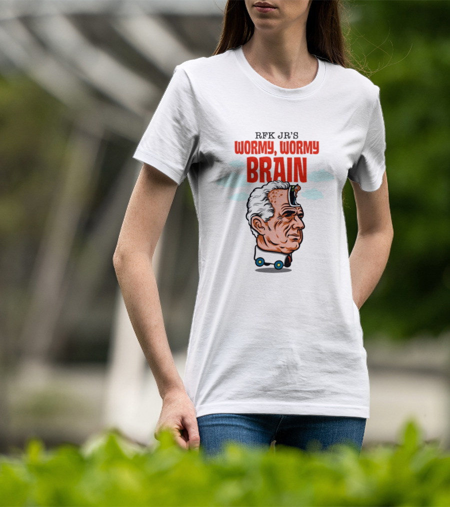 RFK Jr's Wormy Wormy Brain Robert F Kennedy Jr Clouds Cartoon T-Shirt