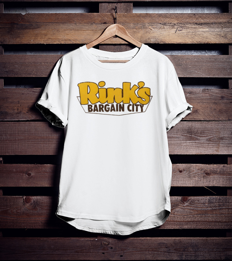 Rink's Bargain City Retro Department Store Branding T-Shirt