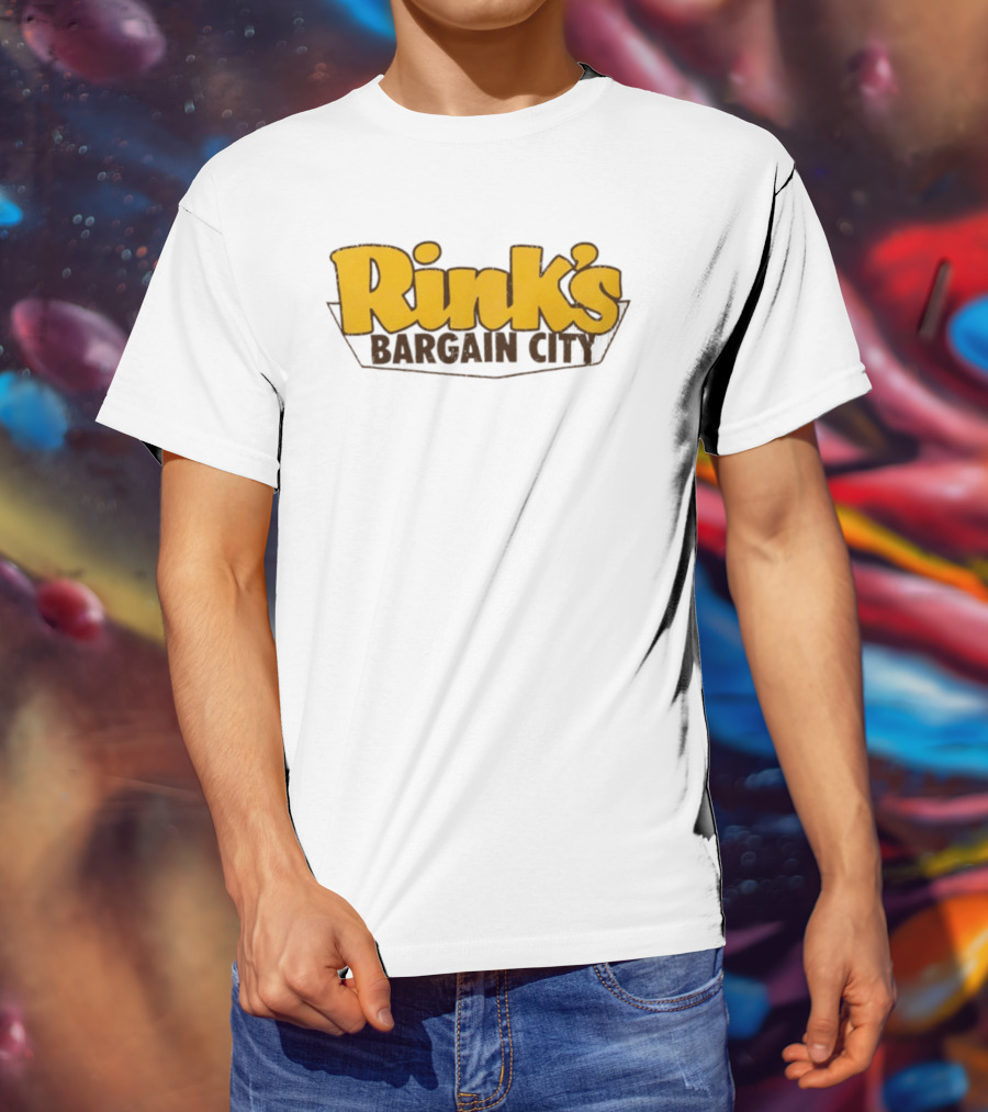 Rink's Bargain City Retro Department Store Branding T-Shirt