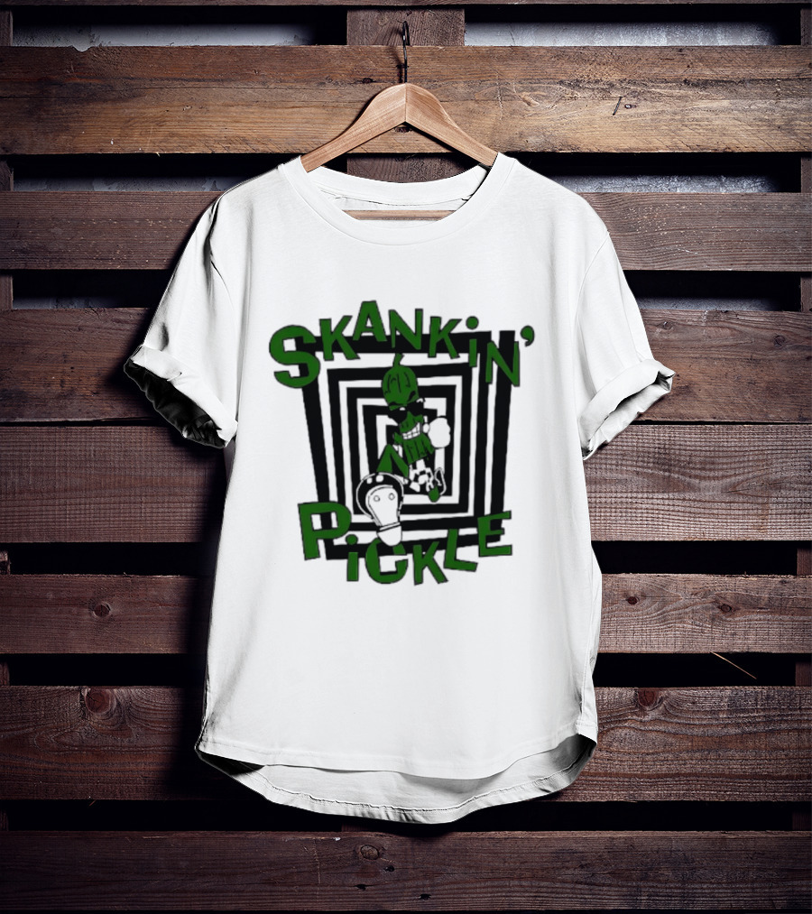 Skankin' Pickle Band Ska Punk Music Iconic Pickle And Spirals T-Shirt