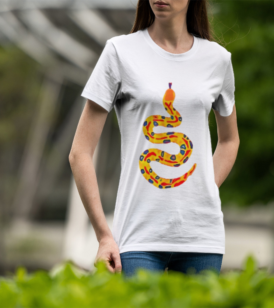 Snake What A Lovely Day To Be A Pain In The Ass Colorful Pattern Two Sided T-Shirt