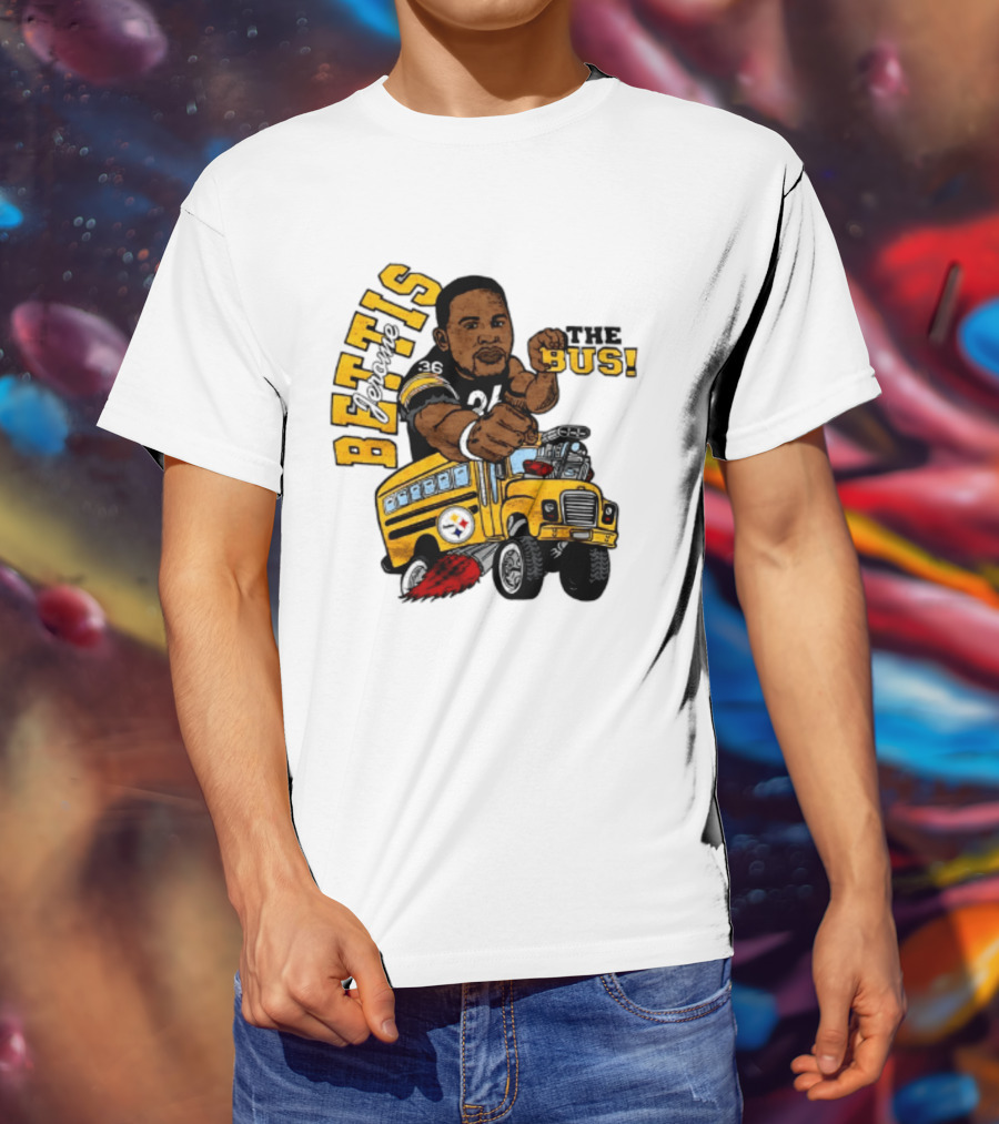 Pittsburgh Steelers Jerome Bettis The Bus Caricature Bettis The Bus T-Shirt