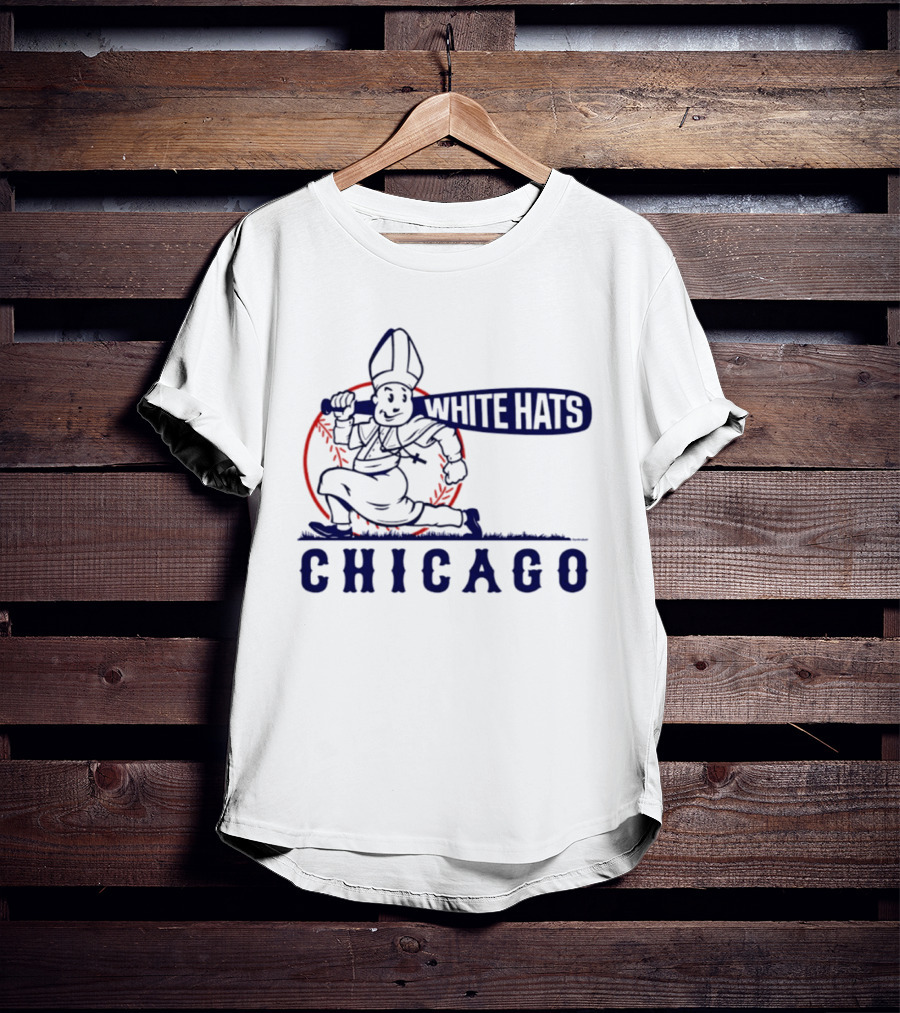 Pope Leo XIV Chicago White Hats Baseball T-Shirt