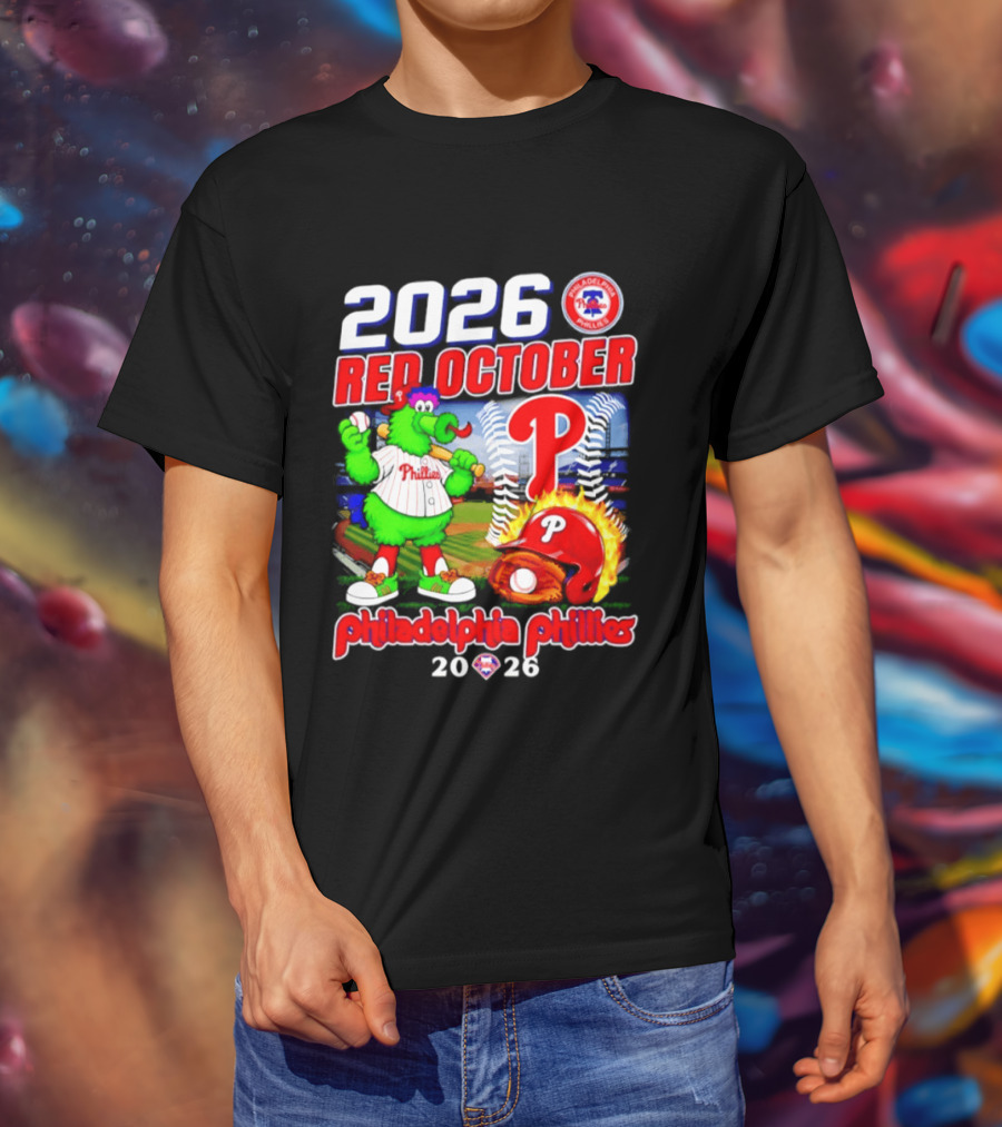 2026 Red October Philadelphia Phillies Phanatic P Phillies Baseball T-Shirt