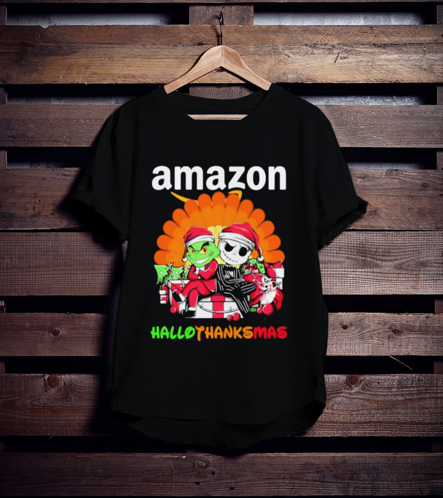 Amazon Grinch Jack Skellington Hallothanksmas 2026 T-Shirt