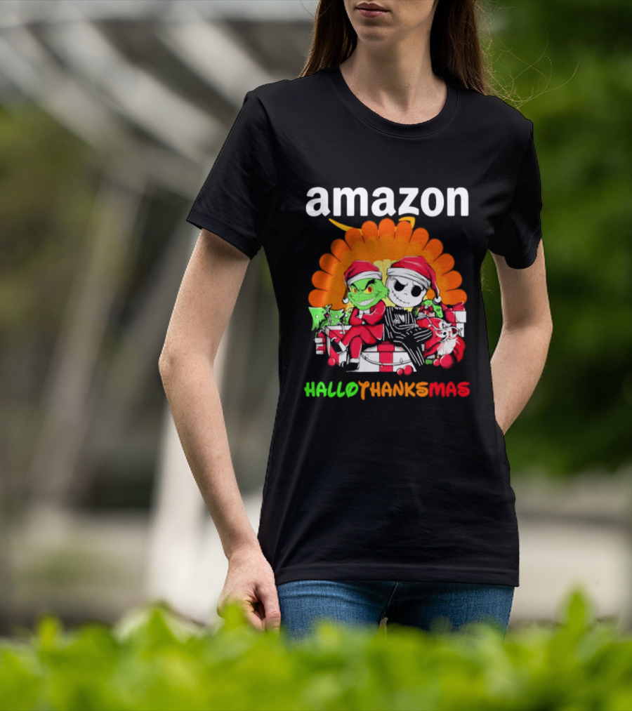 Amazon Grinch Jack Skellington Hallothanksmas 2026 T-Shirt