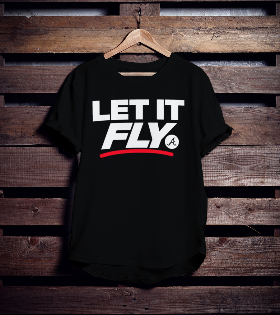 Atlanta Braves Let It Fly A Logo MLB Merchandise T-Shirt