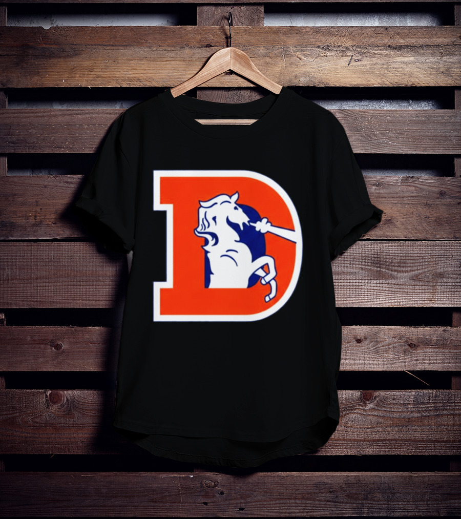 Bo Nix Broncos Old School Denver Horse Icon D T-Shirt