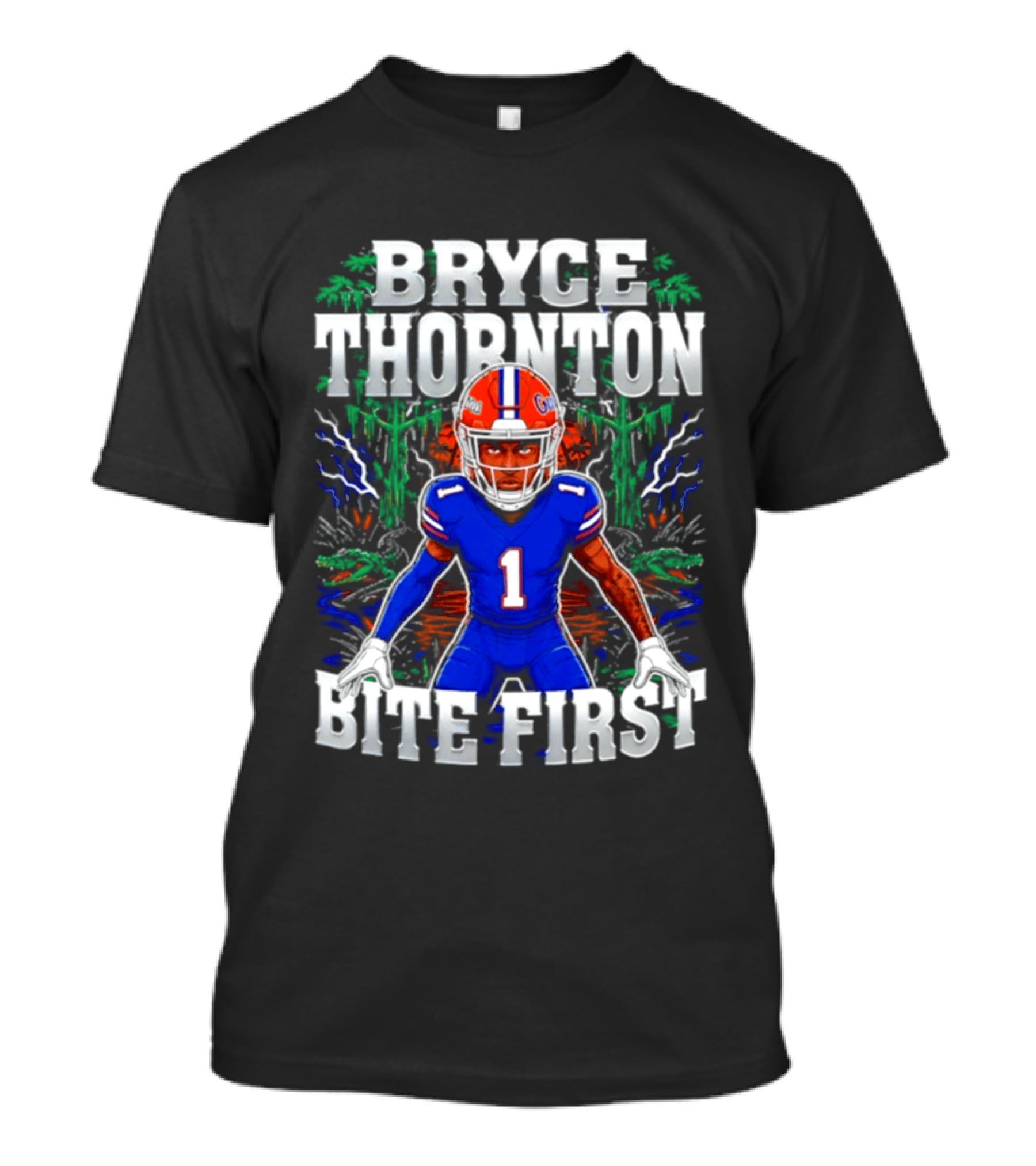 Bryce Thornton Florida Gators Football Number One Bite First T-Shirt