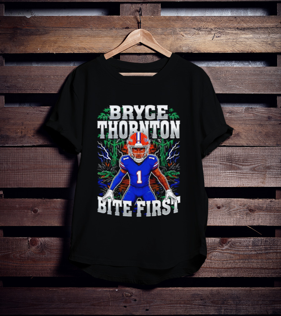 Bryce Thornton Florida Gators Football Number One Bite First T-Shirt