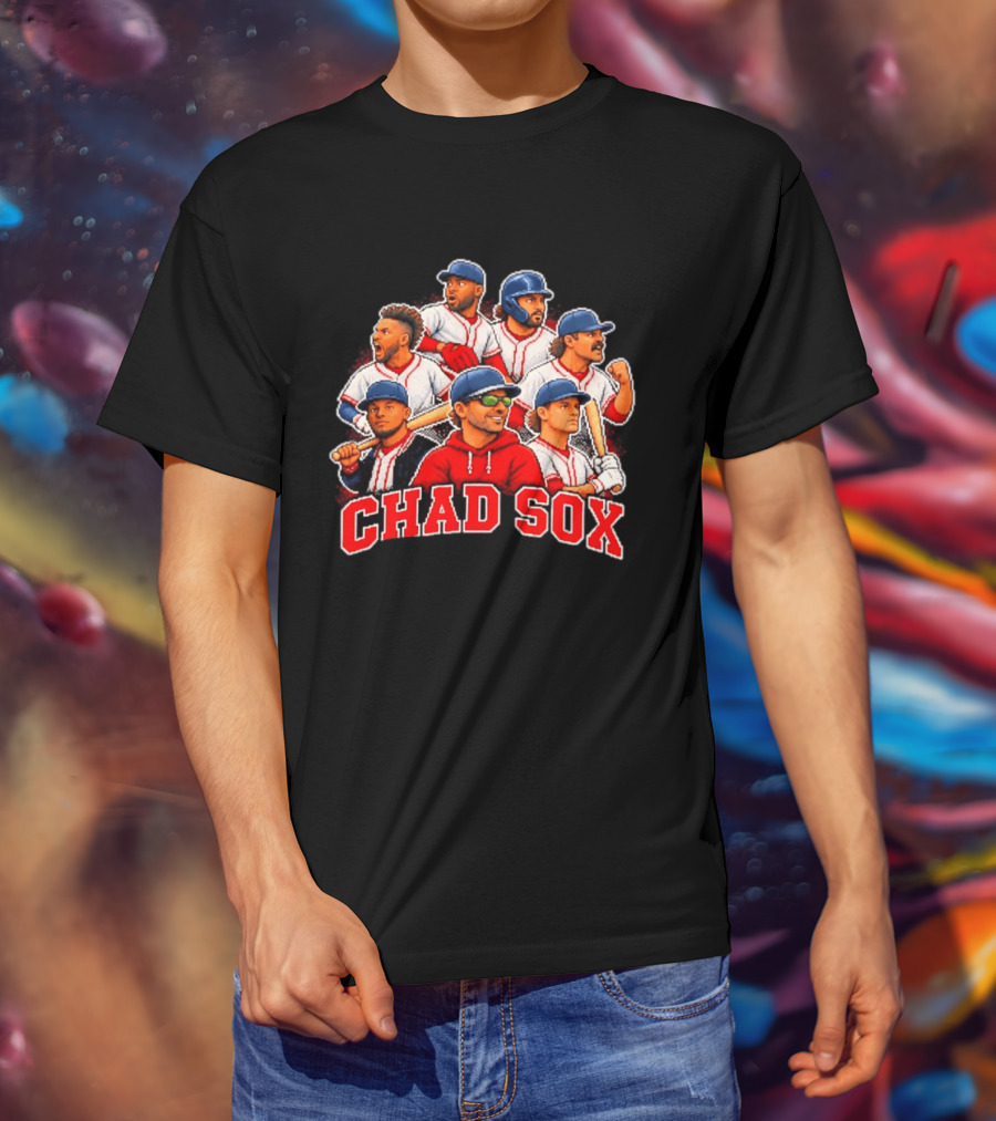 Chad Sox Boston Red Sox Team Collage Players T-Shirt