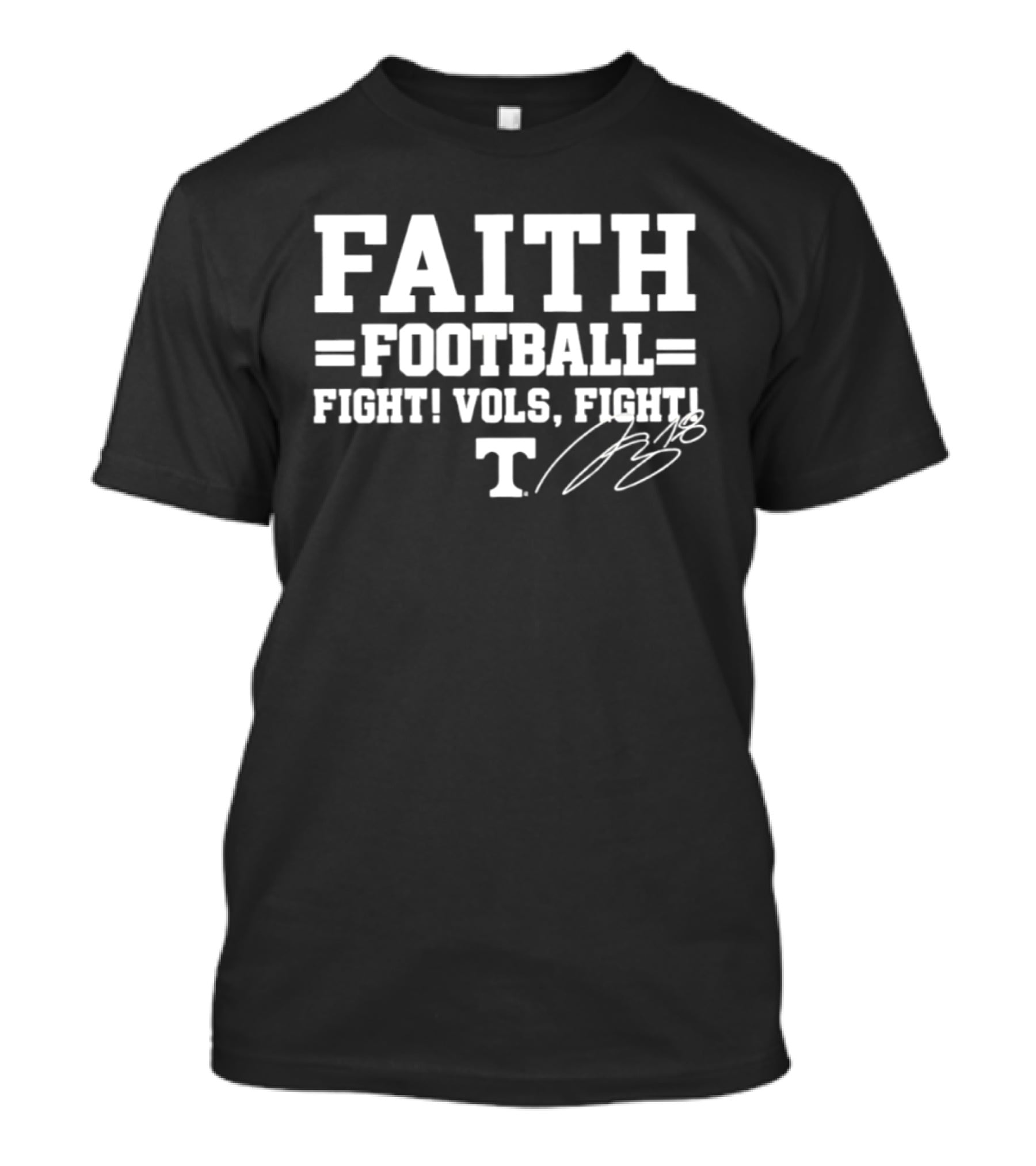 Faith Football Fight Vols Fight Tennessee Vols T-Shirt