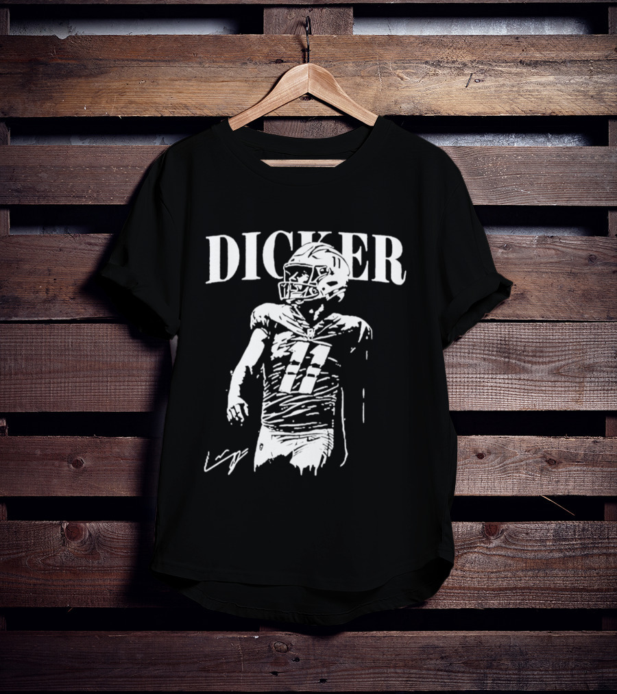 Dicker Football Quarterback Number 17 T-Shirt