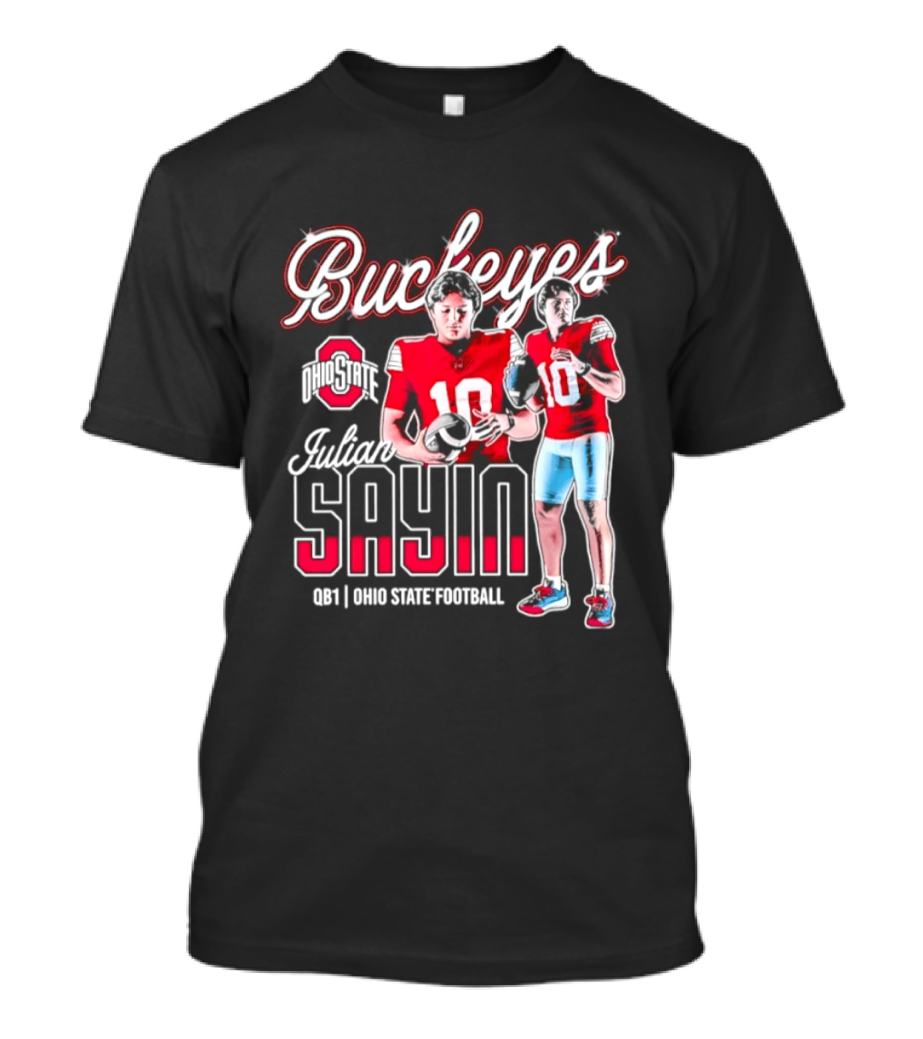 Buckeyes Julian Sayin Number 10 Ohio State Football Quarterback T-Shirt