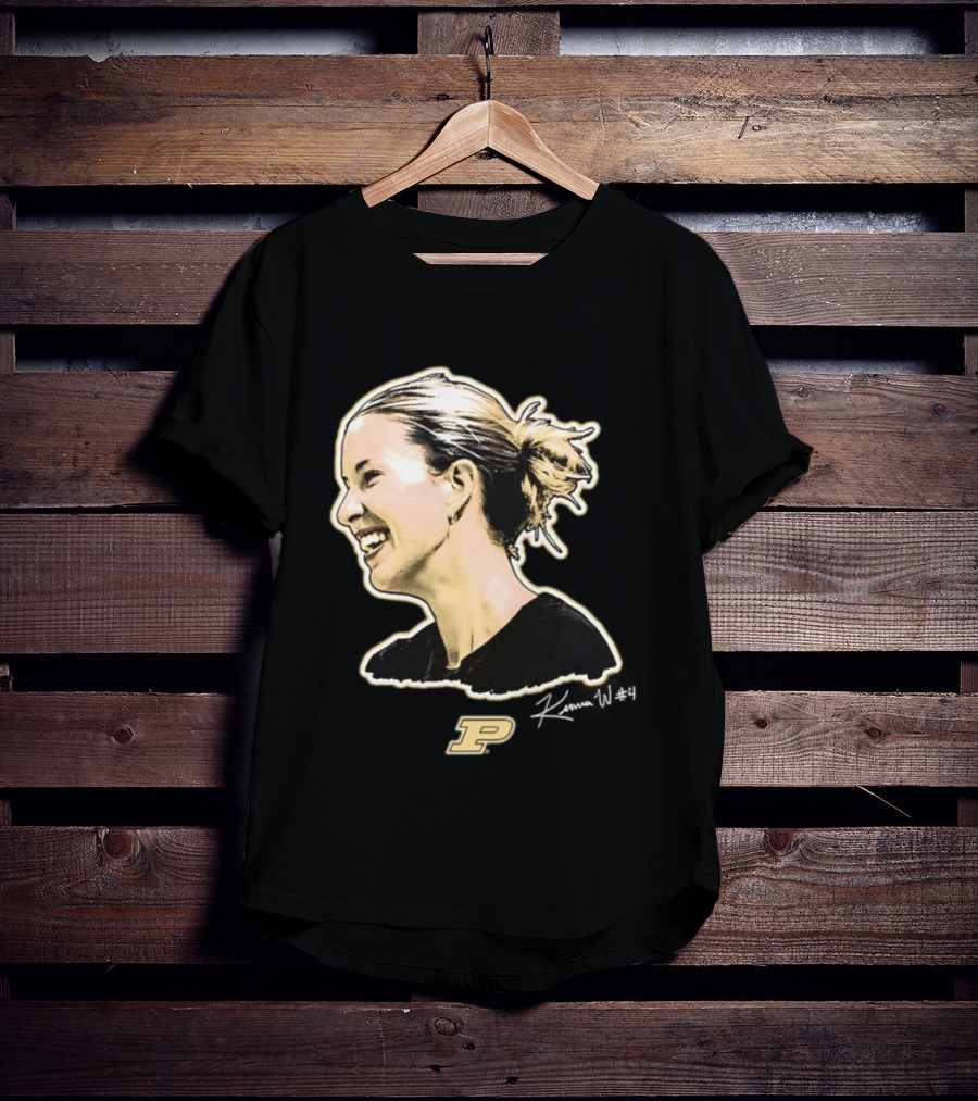 Kenna Wollard Purdue Boilermakers P Logo Big Head T-Shirt
