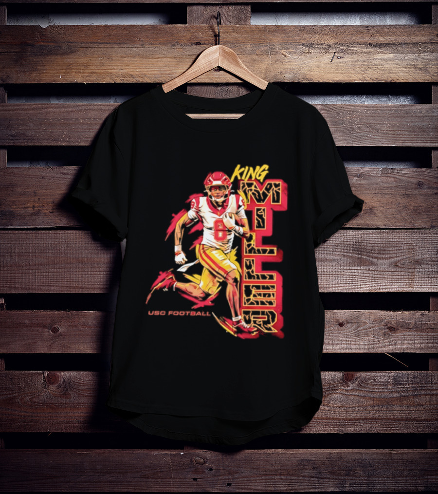 King Miller USC Trojans NCAA Football Player 8 Back Pedaling T-Shirt