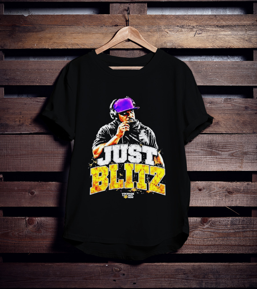 Just Blitz Football Coach Vikings Skol Now T-Shirt