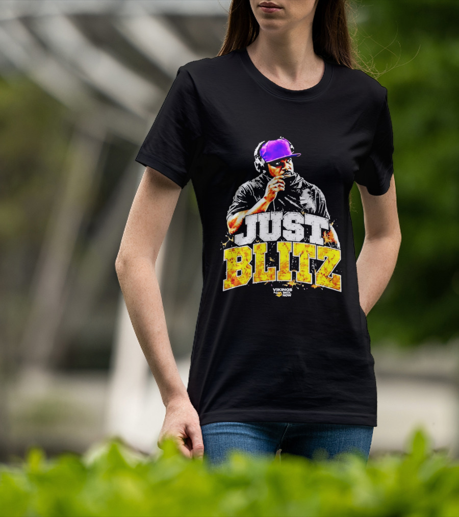 Just Blitz Football Coach Vikings Skol Now T-Shirt