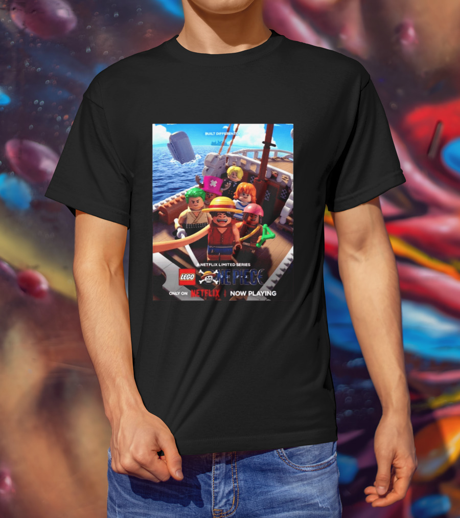LEGO One Piece Netflix Limited Series Built Differently Now Playing T-Shirt