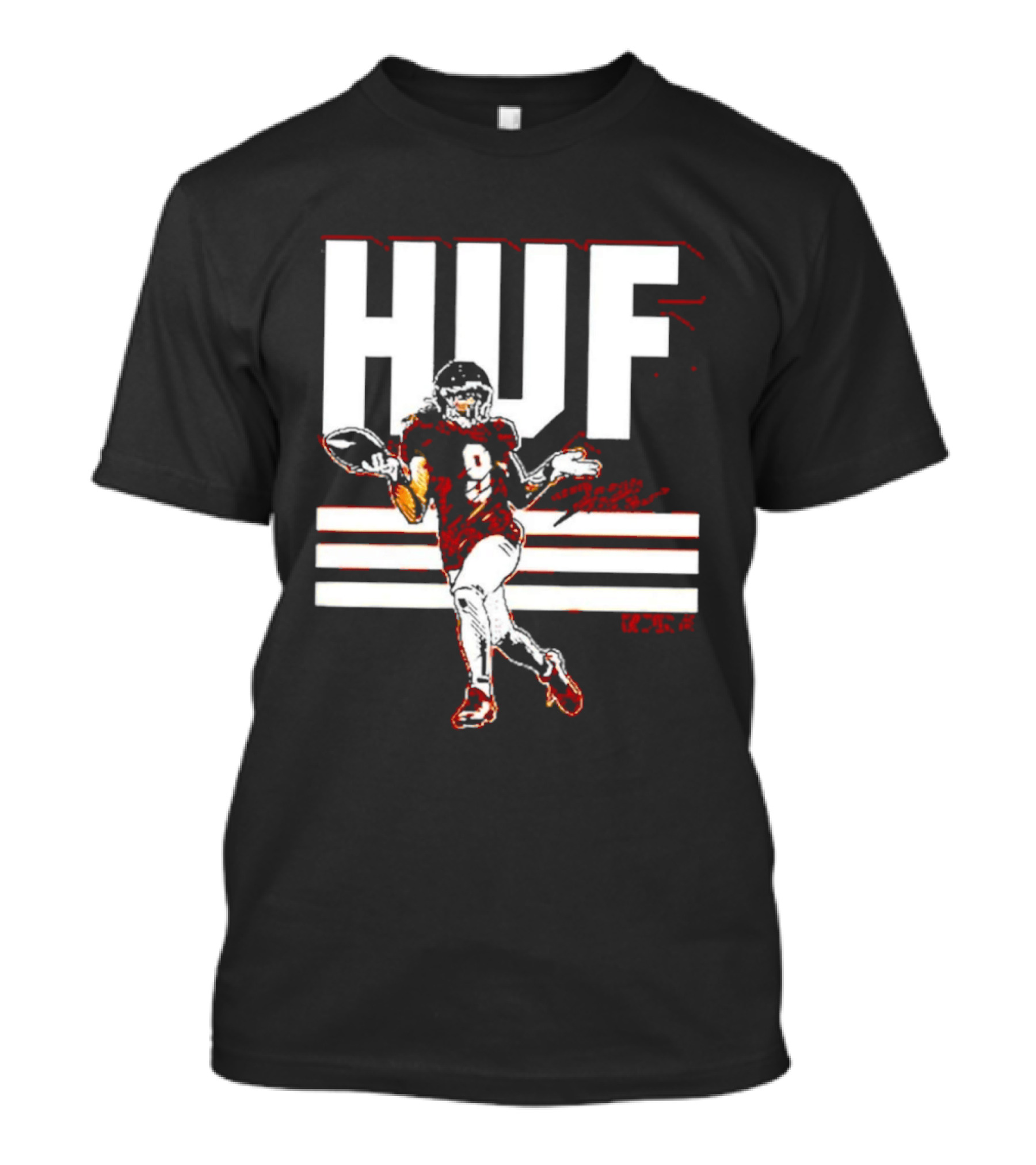 HUF Football Player Number 8 Bold Shrugging T-Shirt