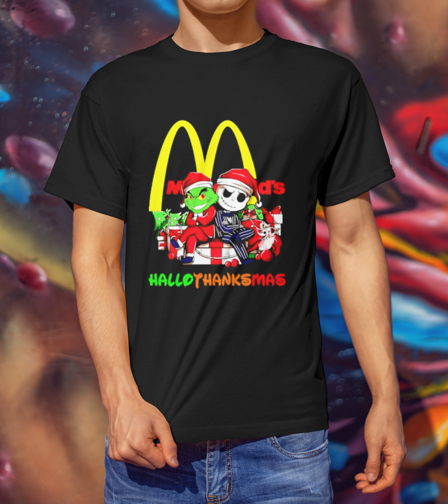 McDonald's Grinch Jack Skellington Hallothanksmas 2026 T-Shirt