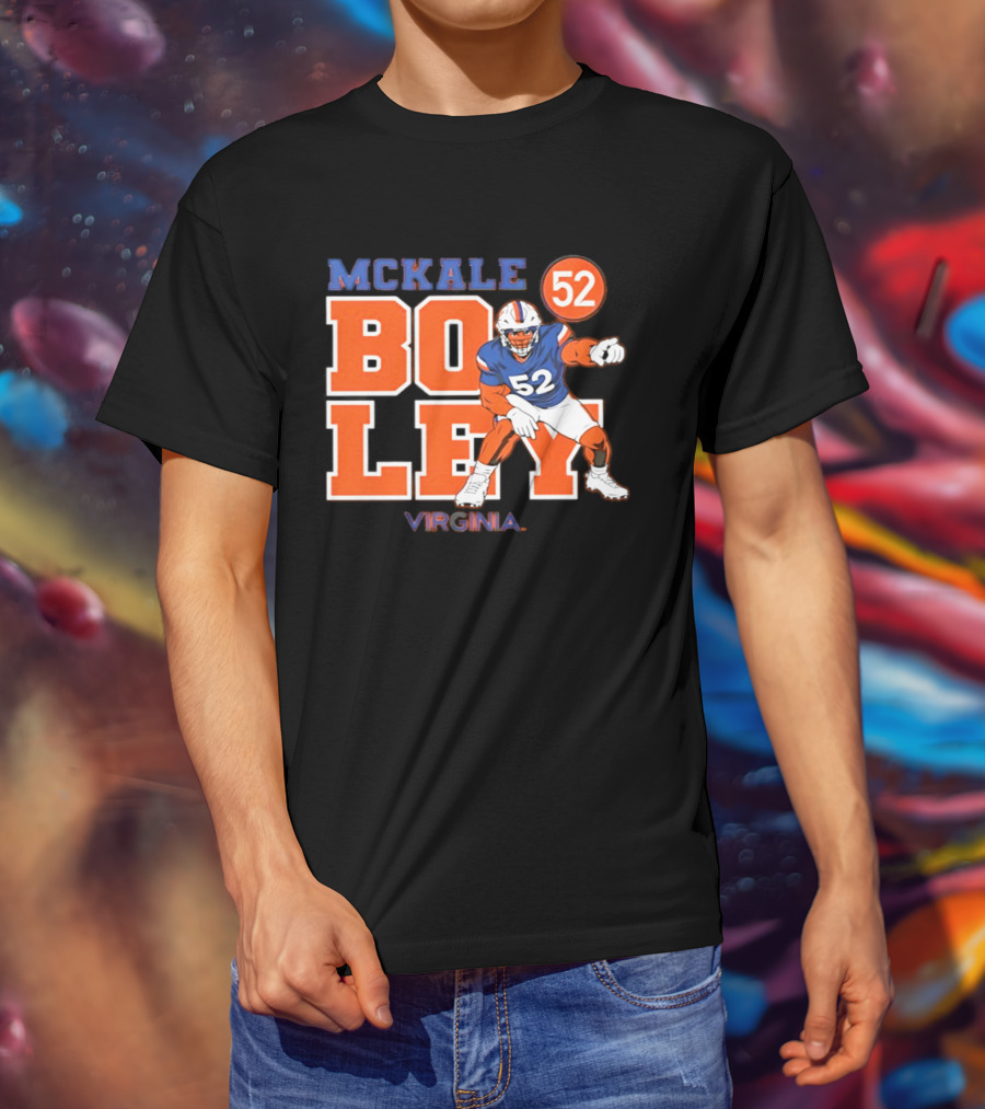 Mckale Boley 52 Virginia Football Cavaliers T-Shirt