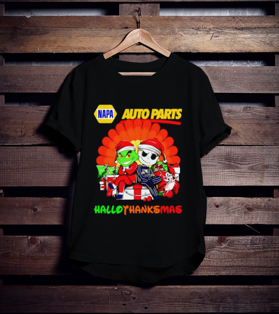 Napa Auto Parts Grinch Jack Skellington Hallothanksmas 2026 T-Shirt
