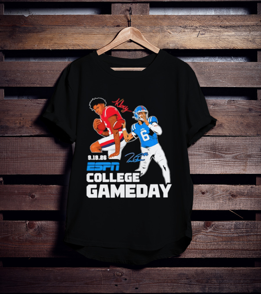 Ole Miss Football 2026 ESPN College Gameday King Number 6 T-Shirt