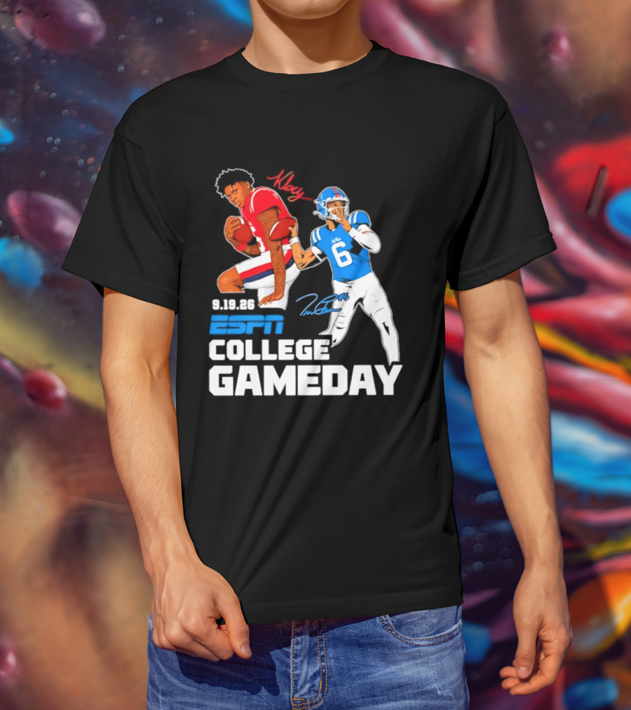 Ole Miss Football 2026 ESPN College Gameday King Number 6 T-Shirt