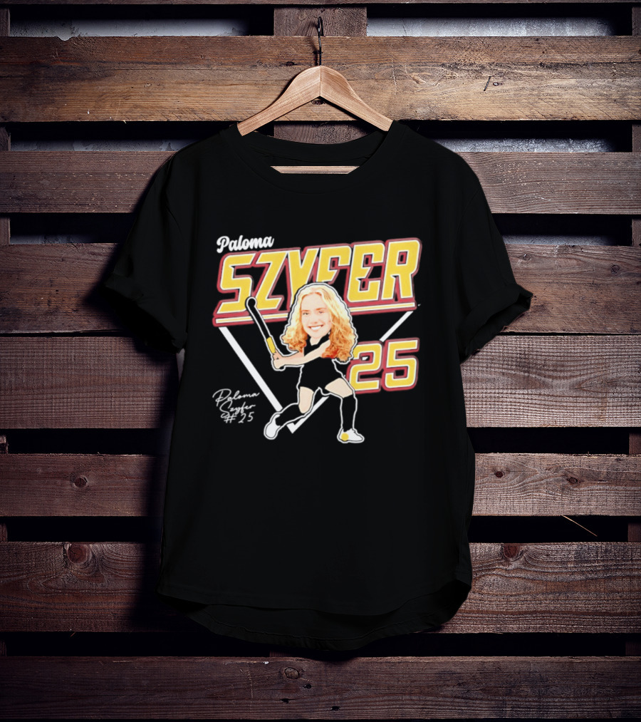 Paloma Szyfer 25 Oberlin Hockey NCAA Caricature T-Shirt