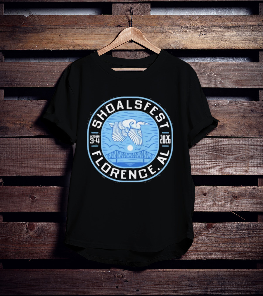 ShoalsFest 2026 Florence Alabama McFarland Park October 3 Bird And Bridge T-Shirt