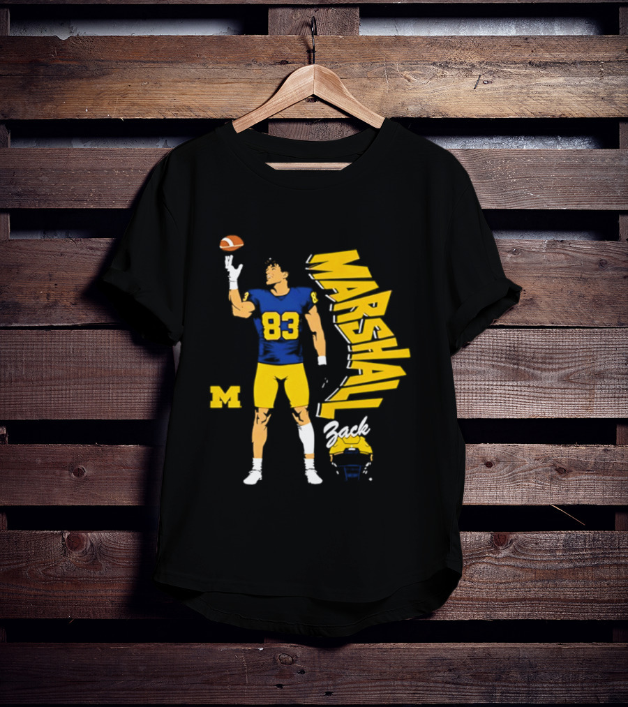 Zack Marshall Michigan Wolverines NCAA Football Number 83 Moment T-Shirt