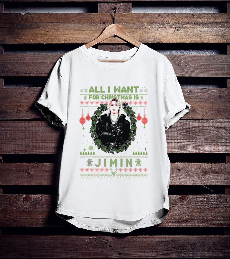 All I Want For Christmas Is Jimin BTS Ugly Christmas T-Shirt