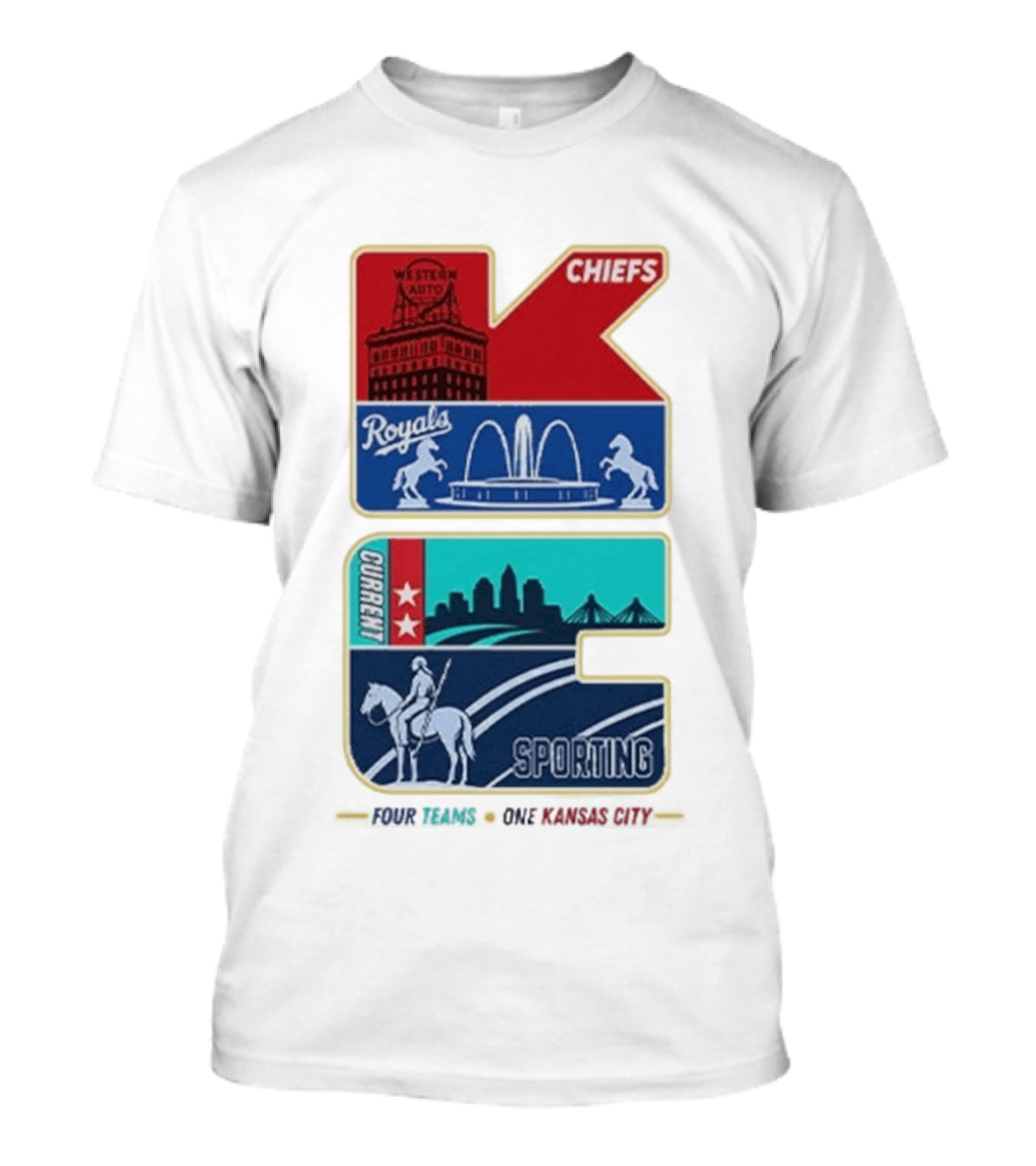 Chiefs Royals Current Sporting Kansas City Western Auto T-Shirt