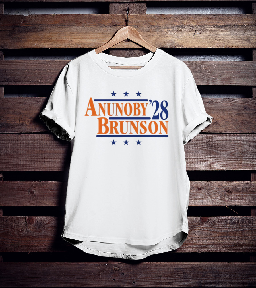 Anunoby Brunson 28 New York Knicks Stars Basketball T-Shirt