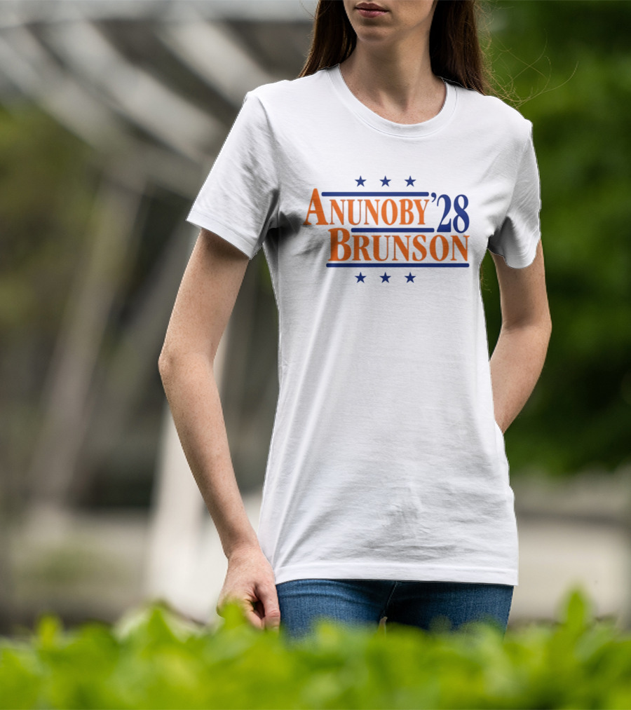 Anunoby Brunson 28 New York Knicks Stars Basketball T-Shirt