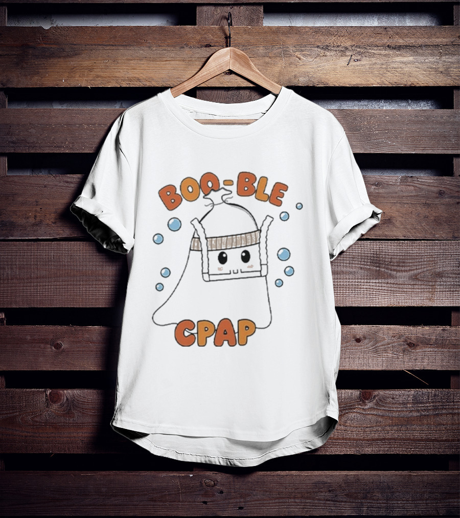 Boo Ble CPAP Ghost With Bubbles T-Shirt