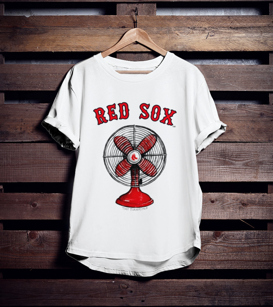 Red Sox Baseball Vintage Fan Art Tiny Turnip T-Shirt