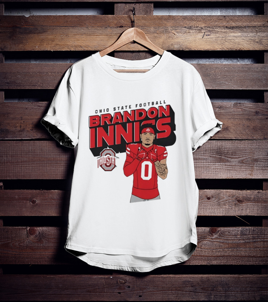 Ohio State Football Brandon Inniss Number 0 Ohio State T-Shirt