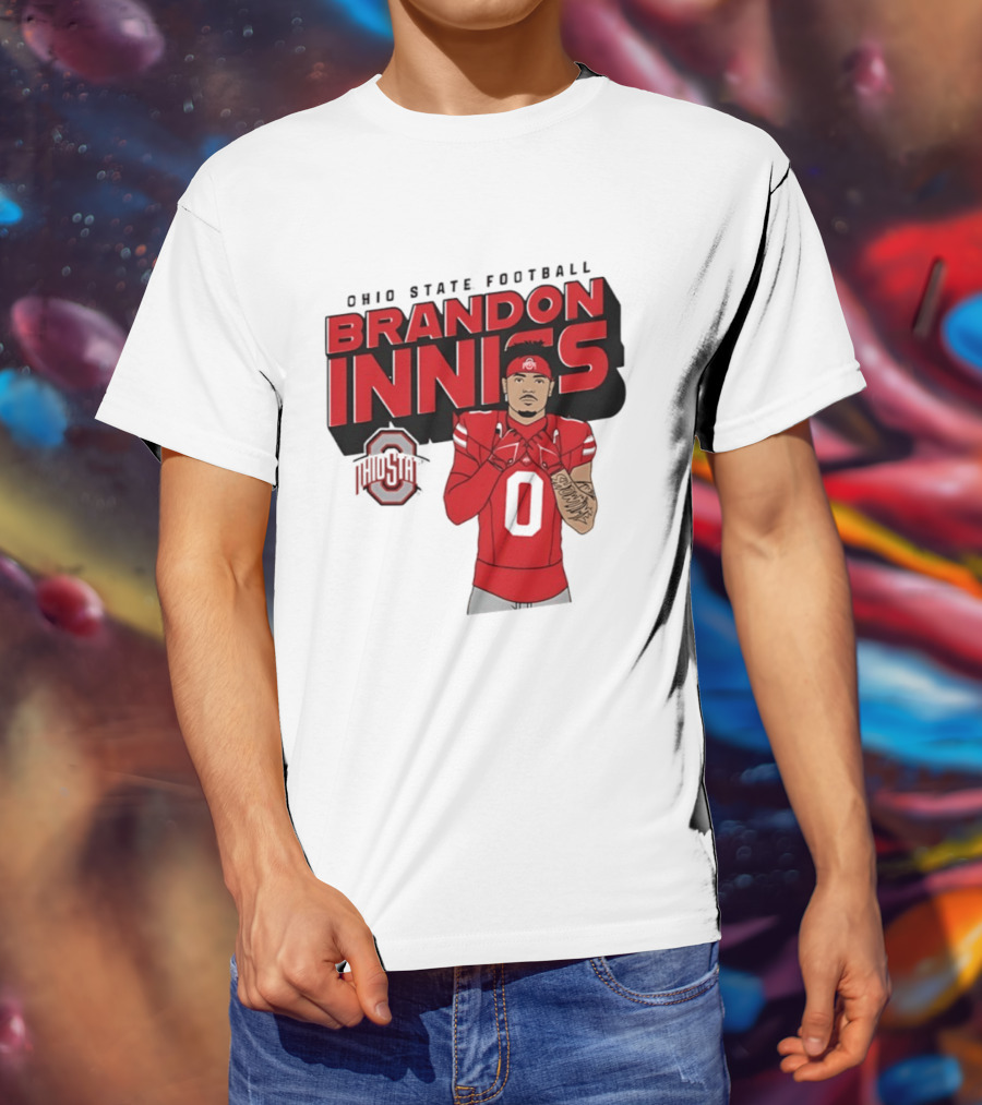 Ohio State Football Brandon Inniss Number 0 Ohio State T-Shirt