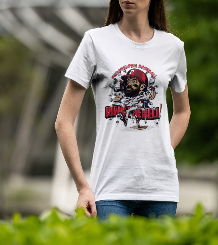 Bryce Harper Philadelphia Baseball Ring The Bell Caricature T-Shirt