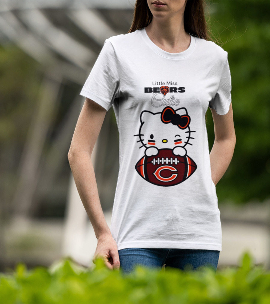Chicago Bears 2026 Hello Kitty Little Miss Bears Cutie Football Edition T-Shirt