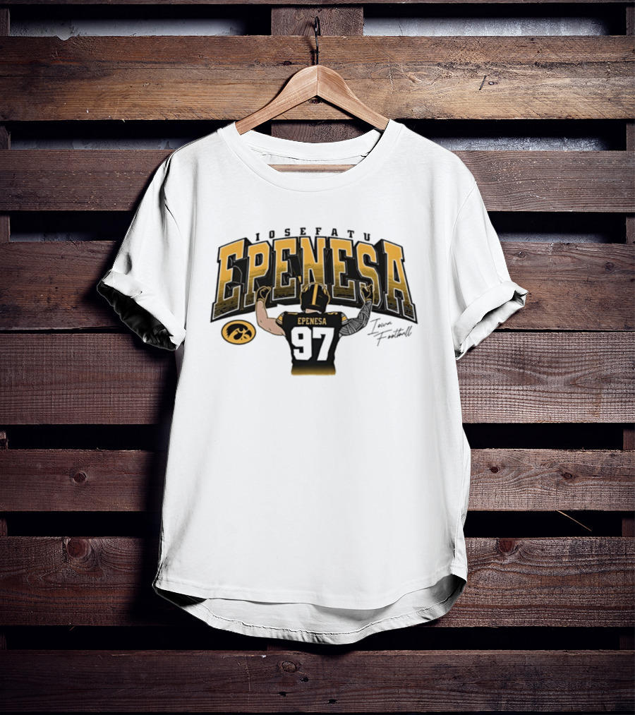 Iosefatu Epenesa Iowa Hawkeyes 97 Fan Football T-Shirt