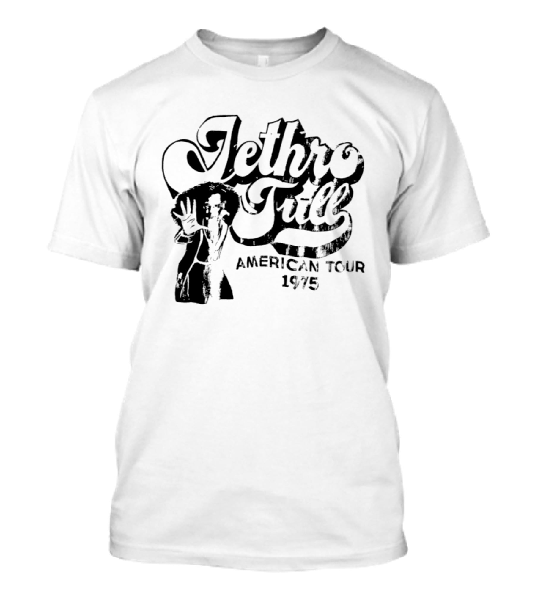 Jethro Tull Ian Anderson American Tour 1975 Vintage Rock Band T-Shirt