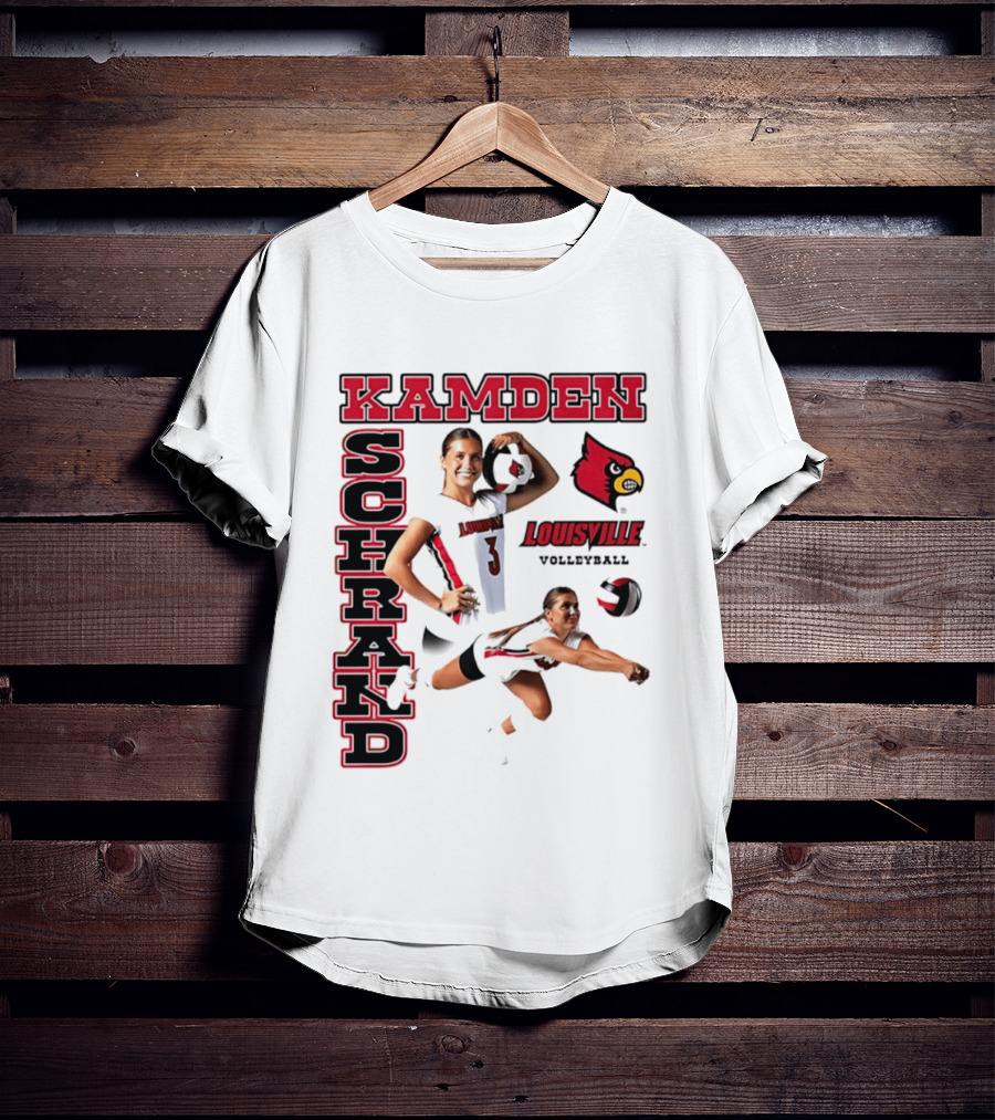 Kamden Schrand Louisville Cardinals Volleyball NCAA Sports Team Player Action T-Shirt