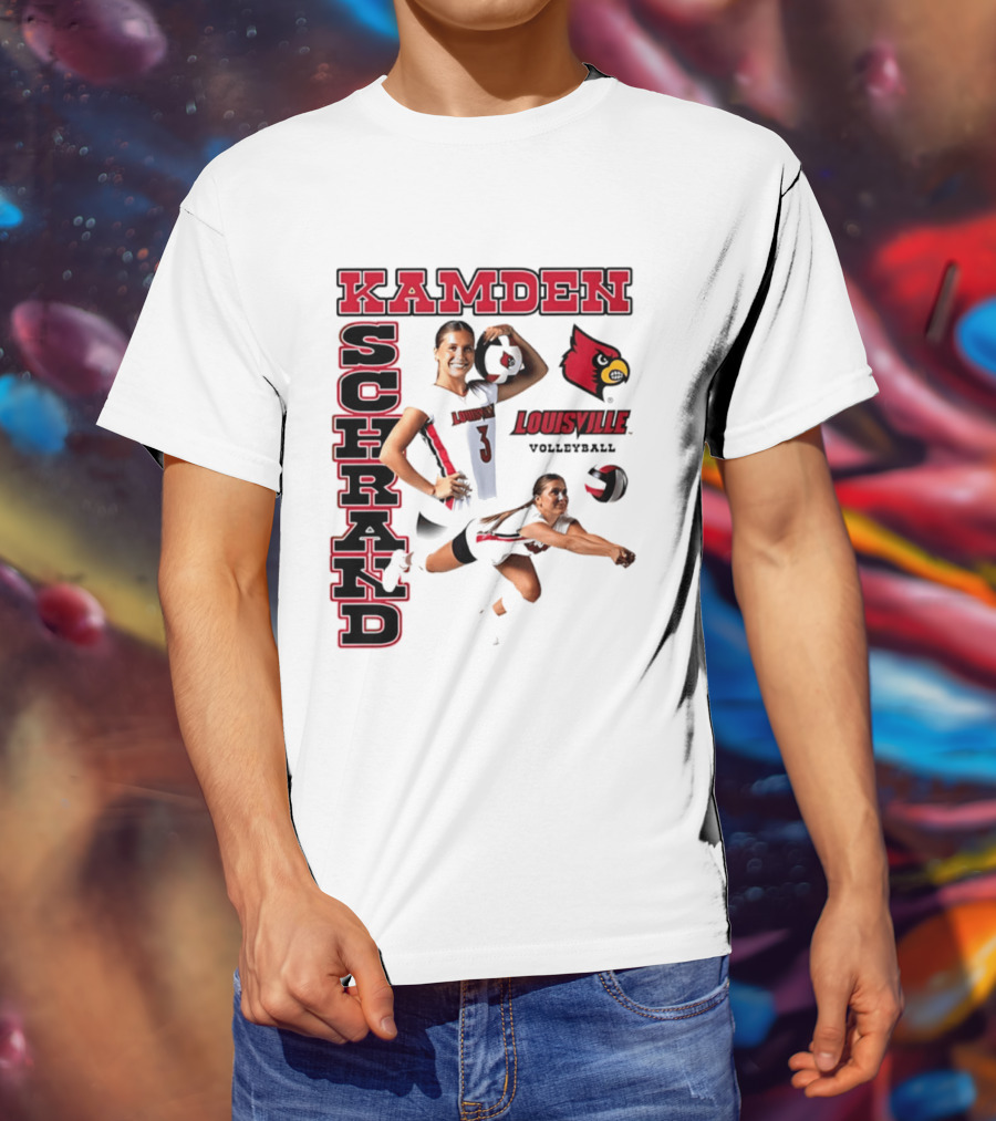 Kamden Schrand Louisville Cardinals Volleyball NCAA Sports Team Player Action T-Shirt